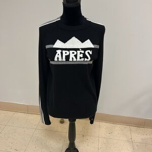 Hannah Rose Charcoal and Cream Knit Top